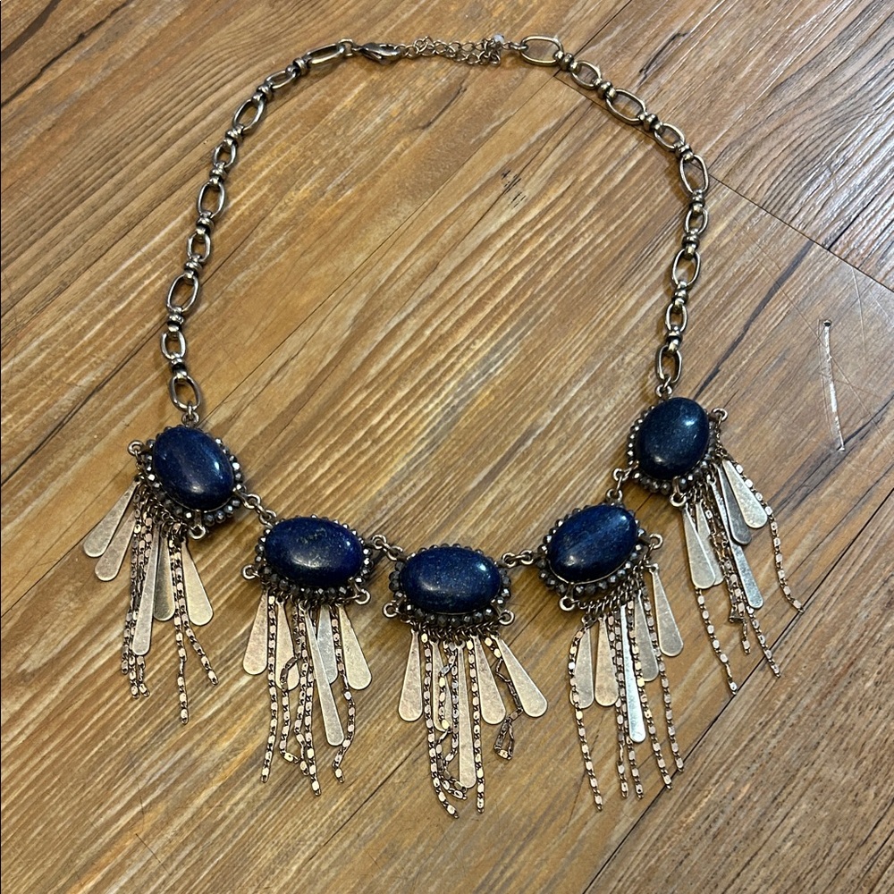 Blue Statement Necklace - image 1